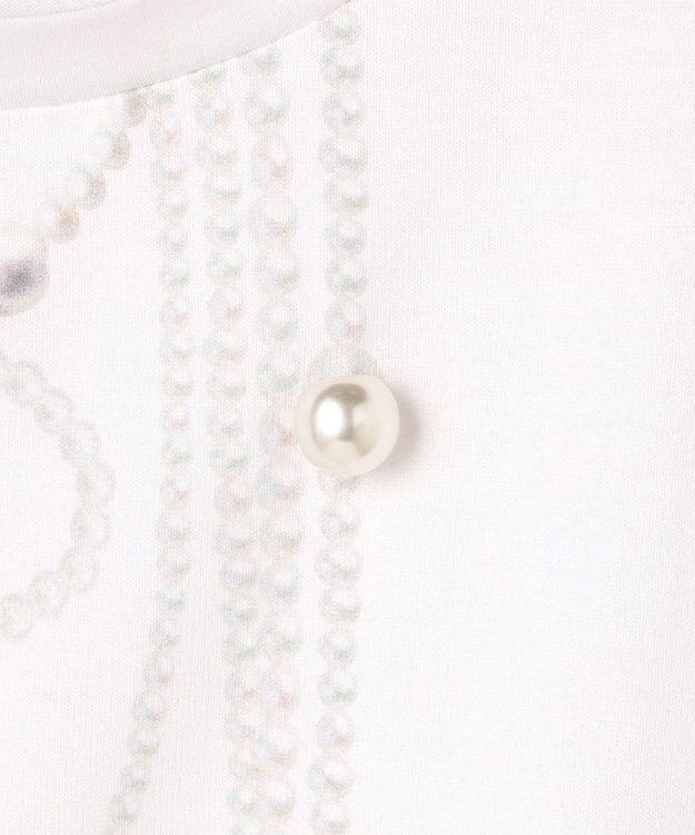 組曲 S 【先行予約・WEB限定】トロンプルイユ パールネックレスＴシャツ ホワイト系