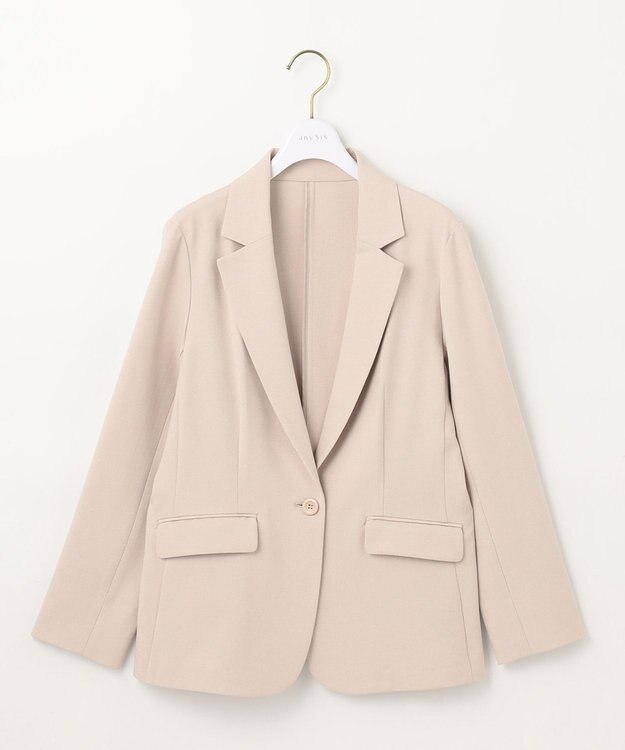ANY SIS 【UVカット / 接触冷感 / 吸水速乾】スマートビューティストレッチ テーラードジャケット ライトベージュ