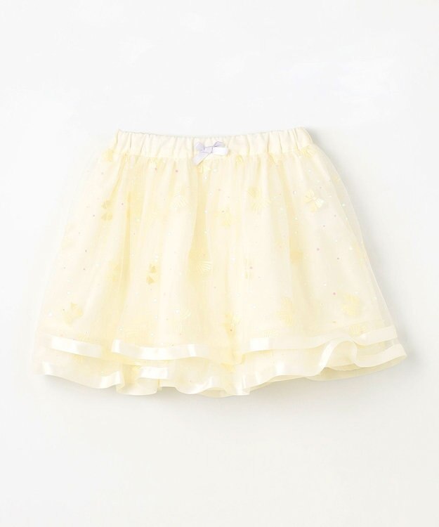ANY KIDS リボン チュールスカート エクリュ