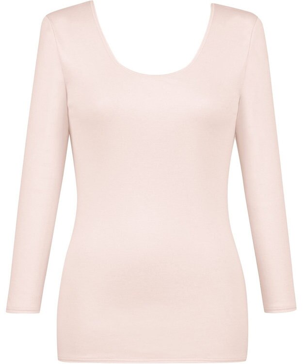 Wing あったかインナー 綿100％ やわらかな肌ざわり 毛玉になりにくい 型くずれしにくい 【綿の贅沢リッチ】 保温性 8分袖 長袖 秋 冬 EL4881 ウイング／ワコール ピンク