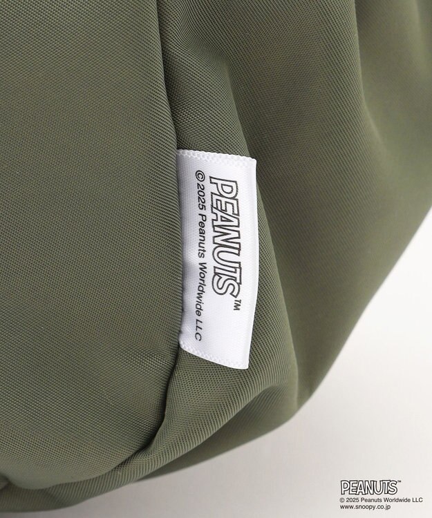 Y'SACCS SNOOPYデザイン サイドギャザー2wayトート　Sサイズ(レインボー） カーキ