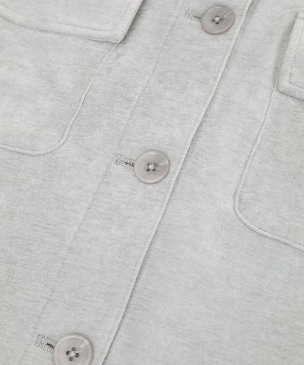 CRAFT STANDARD BOUTIQUE ベロアシャツジャケット Light Gray