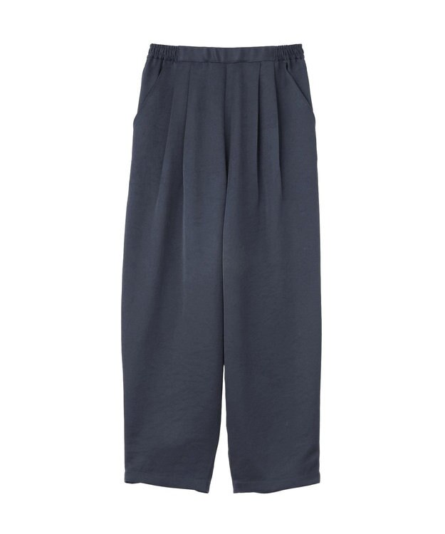 AMERICAN HOLIC 【イージーケア】サテンカーブパンツ Navy