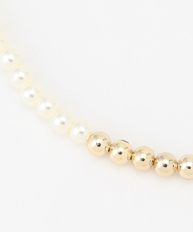 組曲 パール&メタルチェーンネックレス ゴールド系