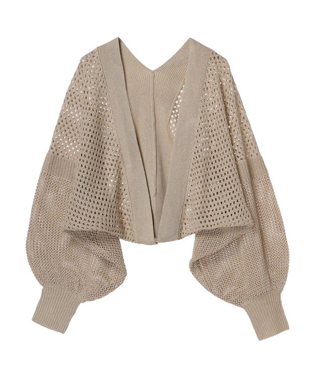 earth music&ecology メッシュボレロ Beige