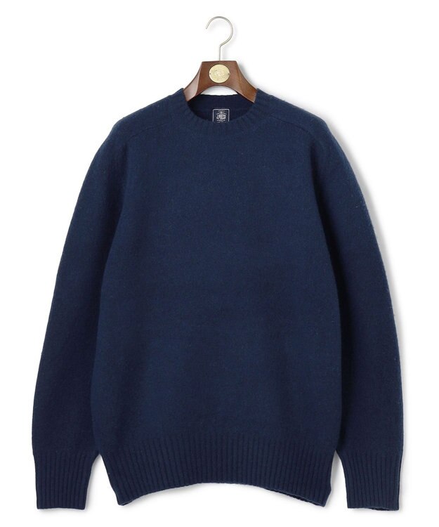 J.PRESS MEN 【J.PRESS ORIGINALS】【UNISEX】Shaggy Saddle Crew Neck Sweater ネイビー系