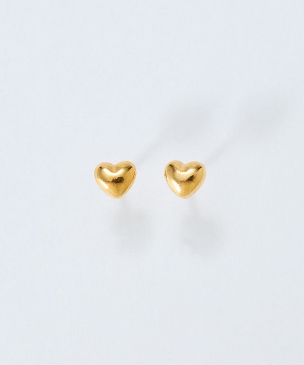 Phoebe 【金属アレルギー対応】パフィーハートピアス　ゴールド/サージカルステンレス ゴールド
