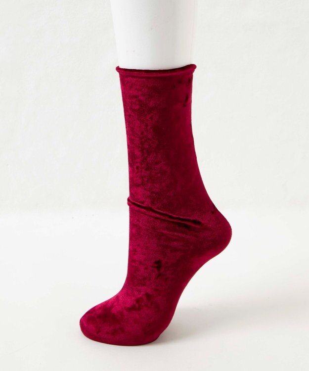 WEGO ベロアソックス ワイン