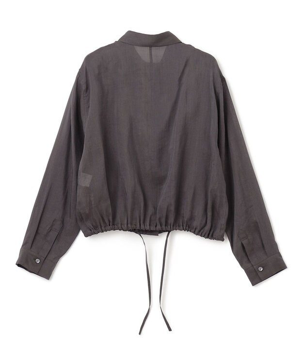 BEIGE， PAULINE / ドローストリングシアーブラウス Slate