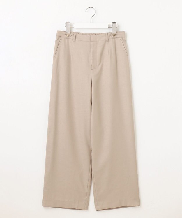 J.PRESS LADIES 【セットアップ対応・洗える・UVケア・速乾】 OXIJEWELストレッチ セミワイド パンツ ベージュ系