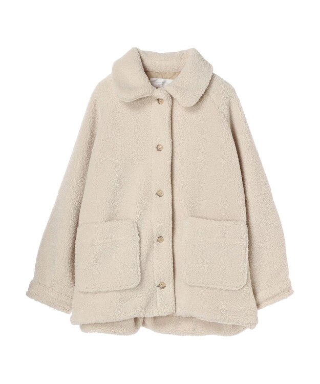 Green Parks 衿付きボアブルゾン Ivory