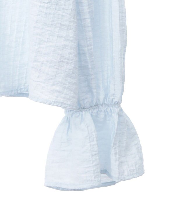 earth music&ecology ２ＷＡＹスクエアラッフルカラーブラウス Sax