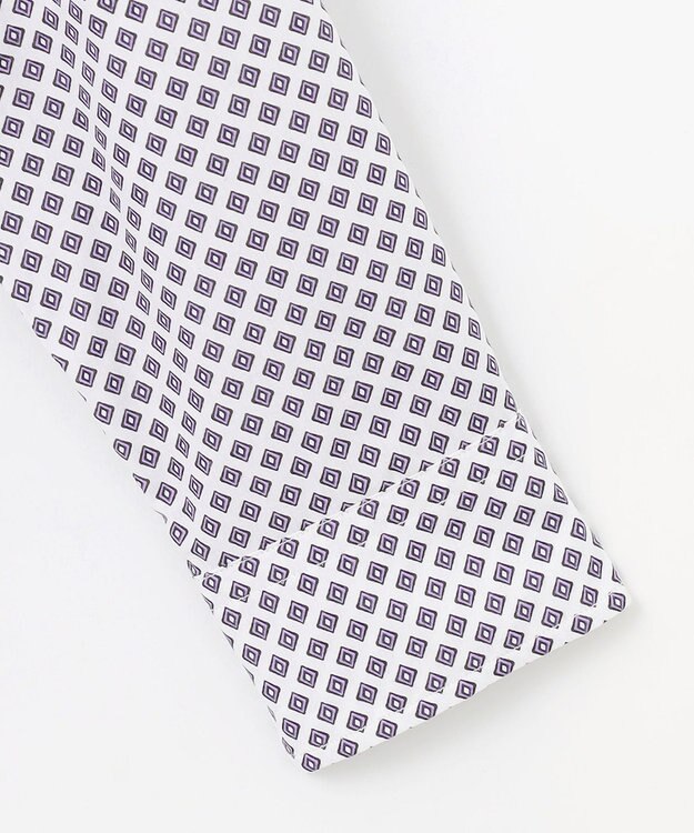 JOSEPH ABBOUD 【オーガニックコットン使用】ジオメトリックパターンシャツ ライラック系5