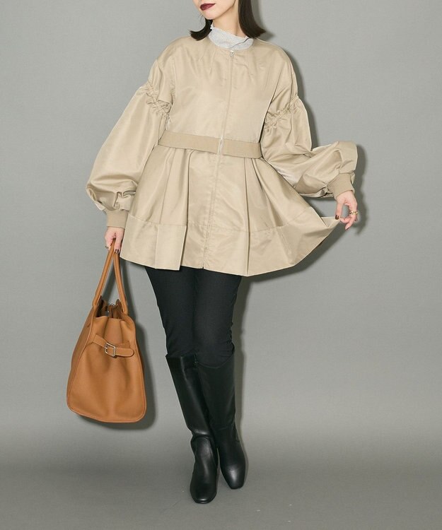 Green Parks ＭＡ－１ペプラムブルゾン Beige