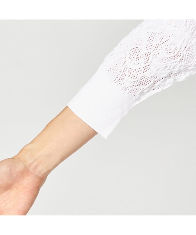 Chacott 【ノーソーイングニット】イージーフィットレーシーニットトップ ホワイト