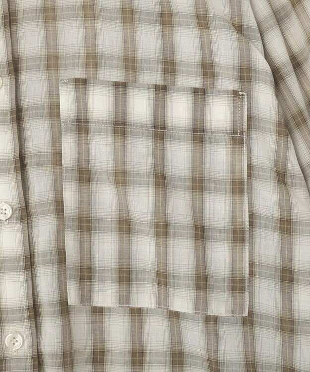 AMERICAN HOLIC シアーチェックシャツ Light Beige