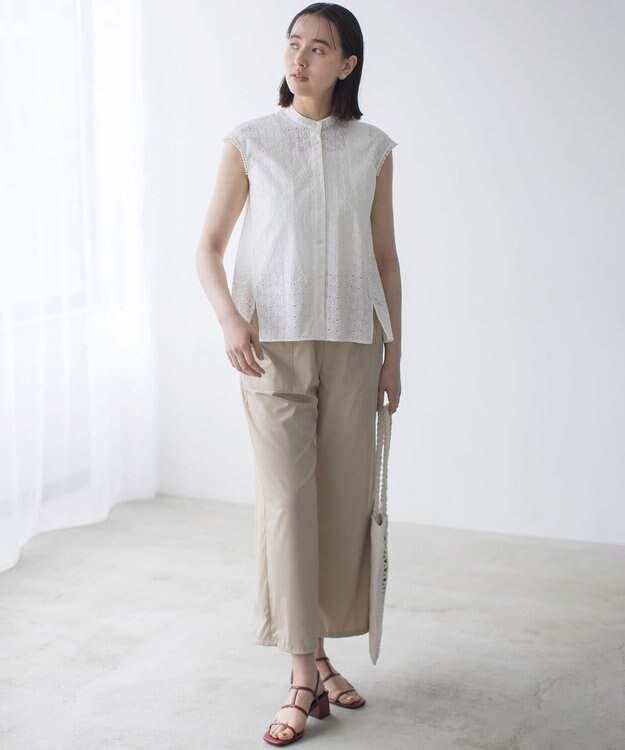 組曲 L ポリエステルレーヨンツイル パンツ ベージュ系
