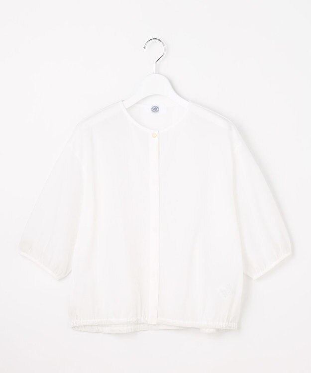 J.PRESS LADIES 【冷房対策に】シアードライトリコット クルーネック カーディガン ホワイト系