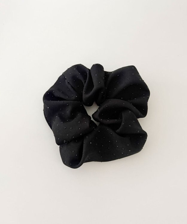 WEGO Lラメドットシュシュ ブラック