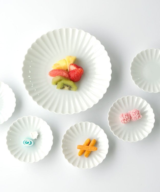 たち吉 【たち吉】白菊　小皿〈5枚〉 美濃焼 ホワイト×ホワイト