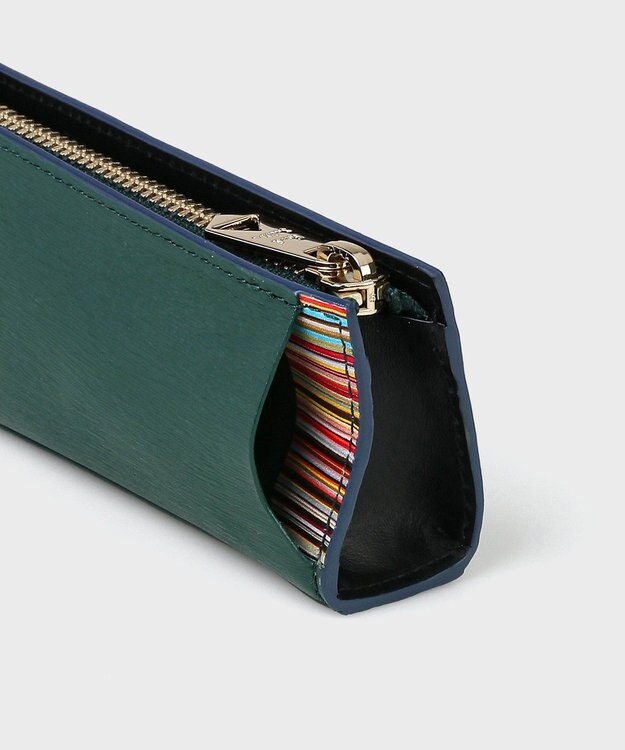 Paul Smith クロップドロゴ ペンケース ダークグリーン