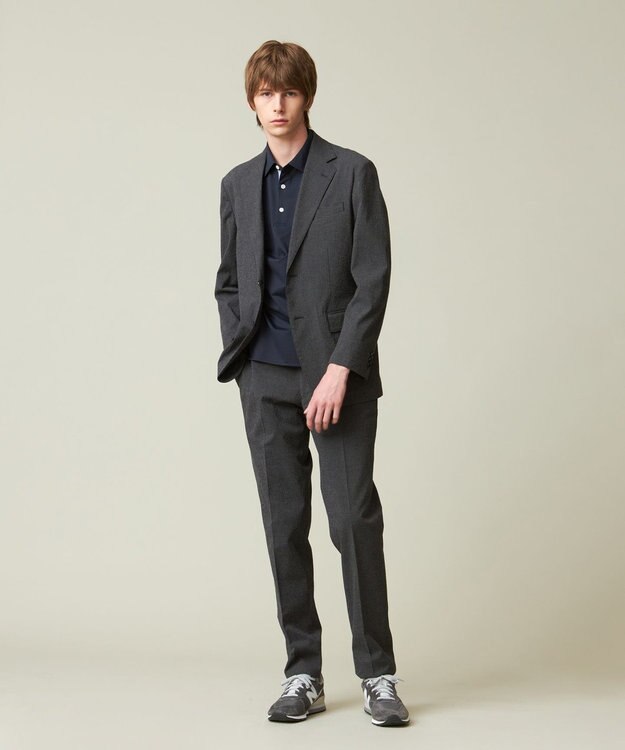 J.PRESS MEN 【新素材 / ビジネス対応可】ロングスリーブポロシャツ ネイビー系