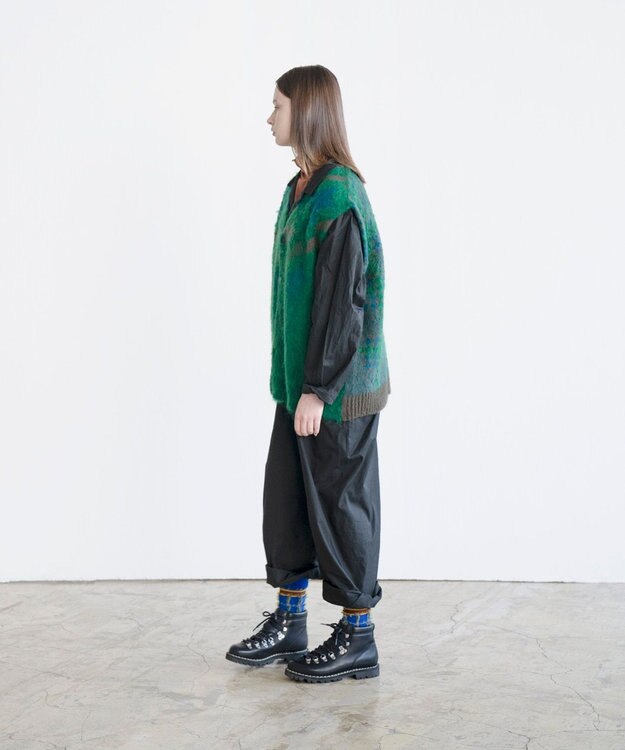 COQ MATAGI モヘアニットベスト グリーン