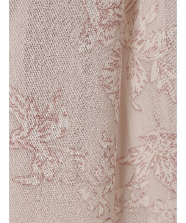 earth music&ecology 花柄ラッフルブラウス Pink