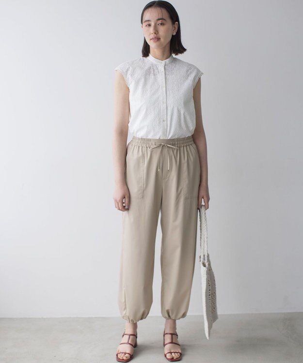 組曲 L ポリエステルレーヨンツイル パンツ ベージュ系