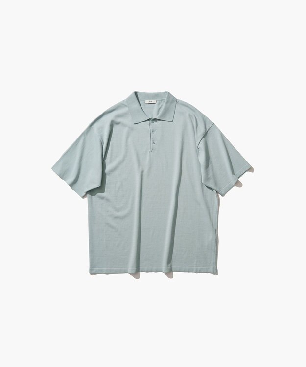 ATON FRESCA KNIT | ポロセーター - UNISEX SAX