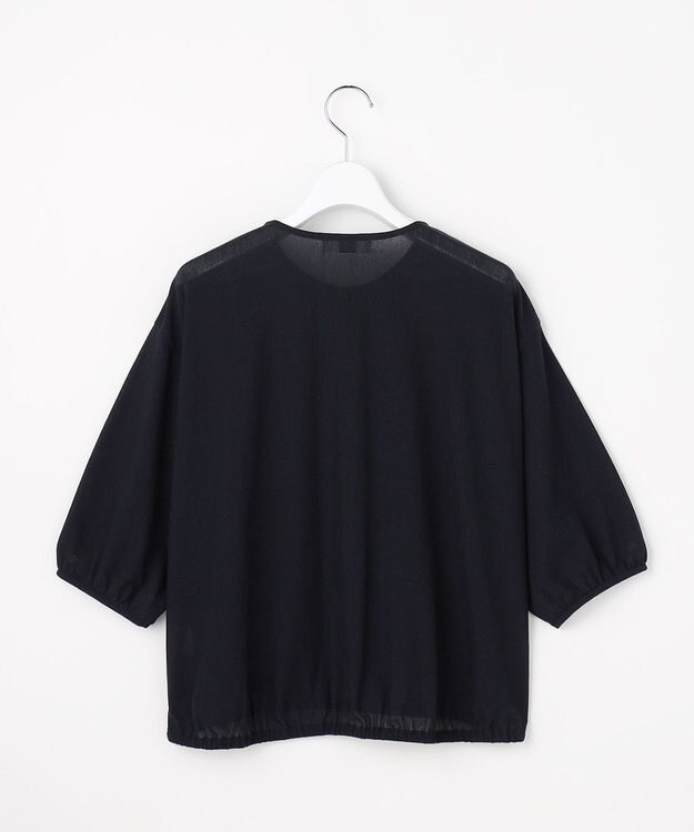 J.PRESS LADIES 【冷房対策に】シアードライトリコット クルーネック カーディガン ネイビー系