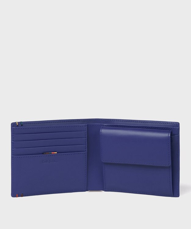 Paul Smith ハイライトステッチ 2つ折り財布 ブルー