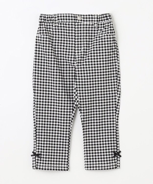 ANY KIDS 接触冷感 しろくま パンツ ブラック×ギンガム