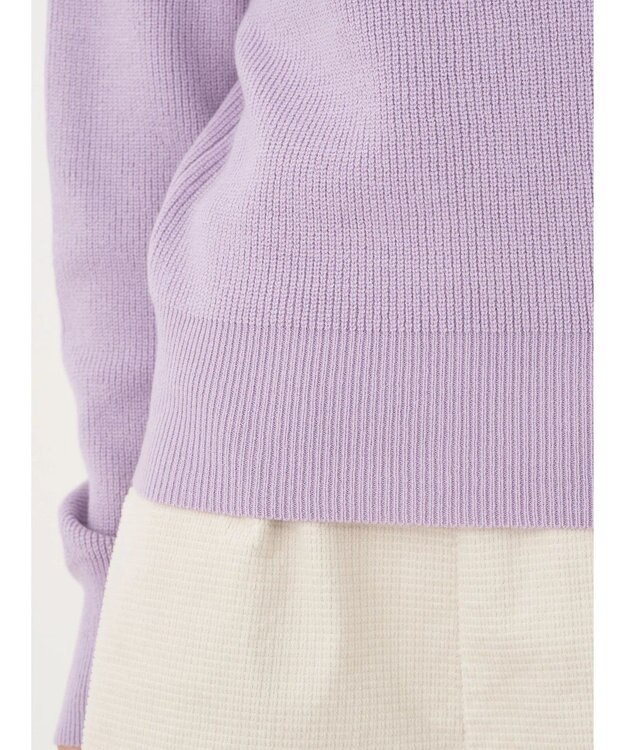 earth music&ecology アンチピリングハイネックプルオーバー Lavender