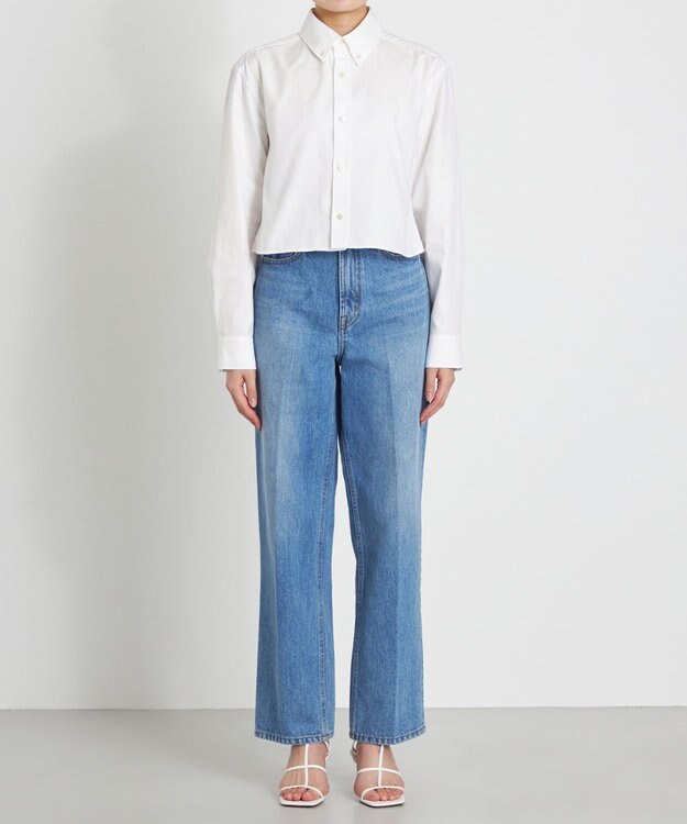 NAVE 【Nave　洗える】デニム センタープレスパンツ スカイブルー系