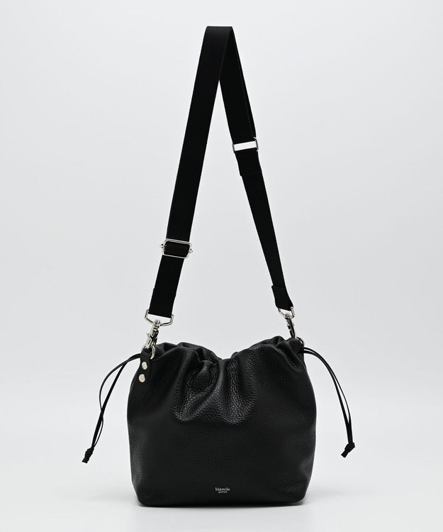 blancle シュリンクレザー ドローストリング2wayバッグ BLACK