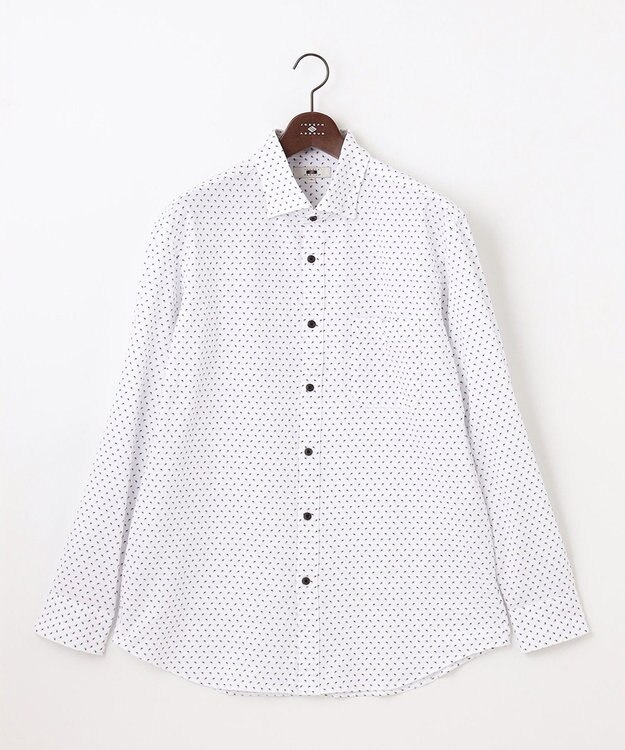 JOSEPH ABBOUD 【キングサイズ・綿100％・ストレッチ】コ ンフォートジャージープリントシャツ サックスブルー系5