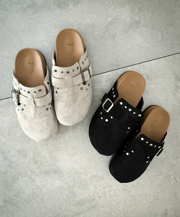 WEGO スタッズデザインサボ ブラック