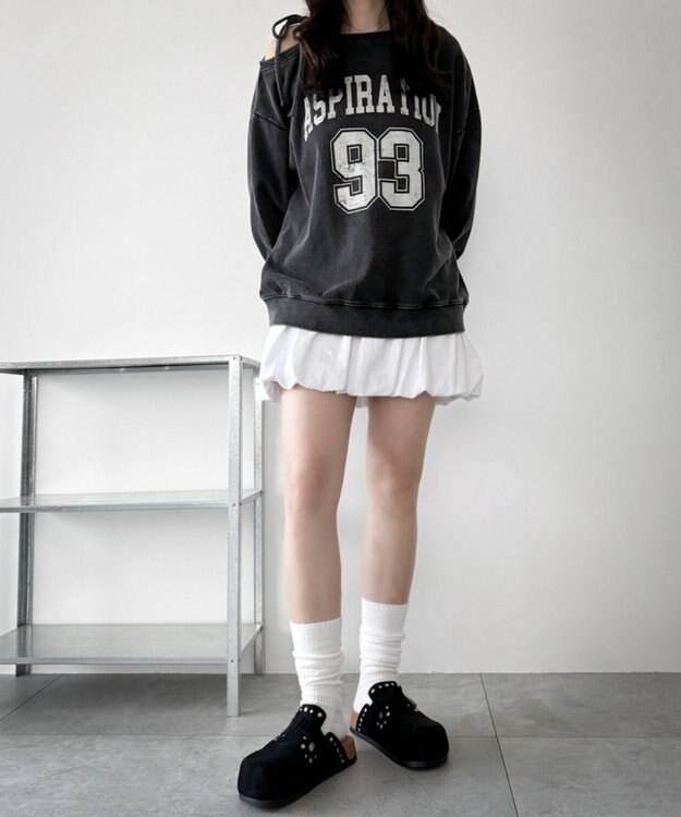 WEGO スタッズデザインサボ ブラック