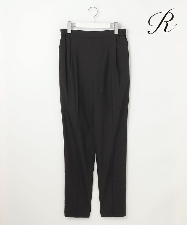 23区 S 【R(アール)】NALYA リネンストレッチ パンツ ブラック系