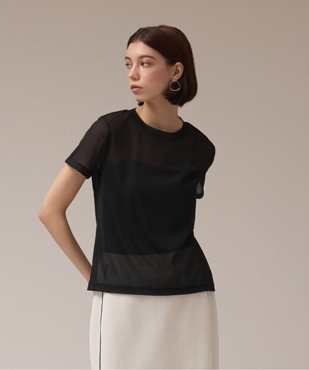 GRACE CONTINENTAL シアーカットトップ ブラック