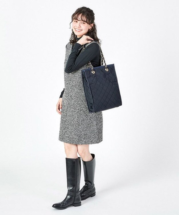 CHAIN N/S TOTE/ディープシーブルーキルト / LeSportsac