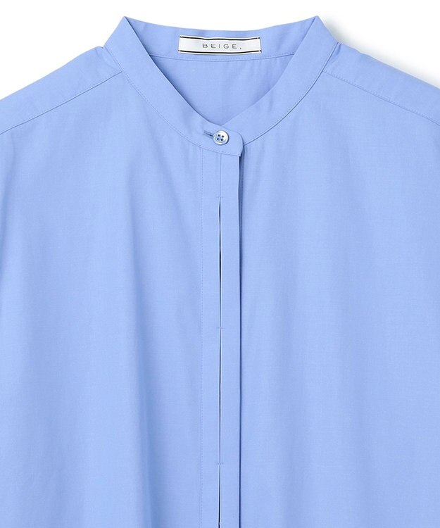 BEIGE， 【洗える】BICON / ロングシャツ Sax