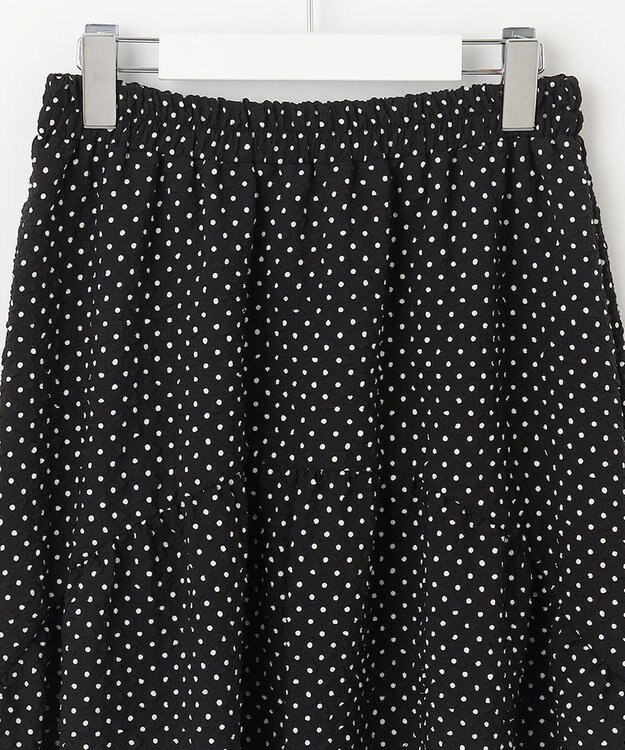 Feroux エンボスドット スカート ブラック系1