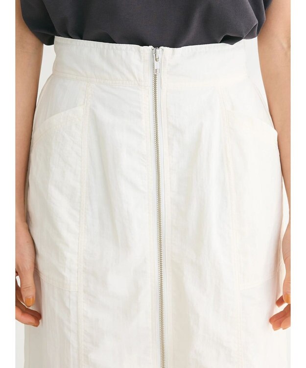 Green Parks ・ＥＬＥＮＣＡＲＥ　ＤＵＥ　Ｗ－ＺＩＰ　マーメイドスカート Off White