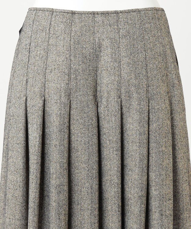 23区 【R(アール)】ウールラメ タックラップスカート モノトーン