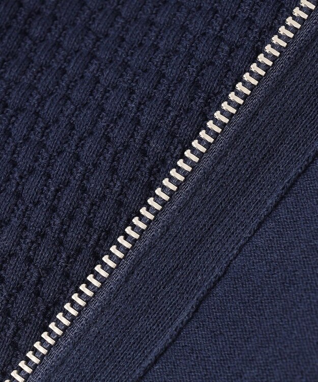 J.PRESS MEN 【High twist links】フルジップカーディガン ネイビー系