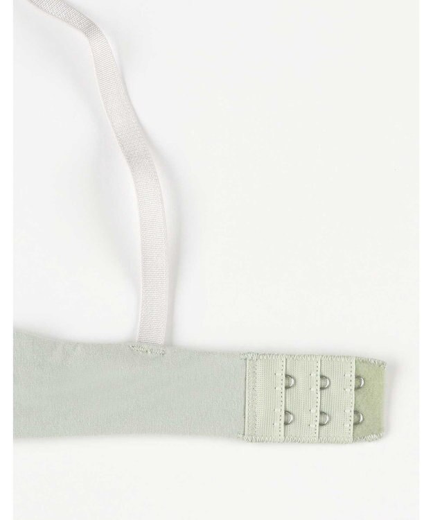 une nana cool リニューアル【綿混】ビタードットコットン 3/4カップブラ セージグリーン