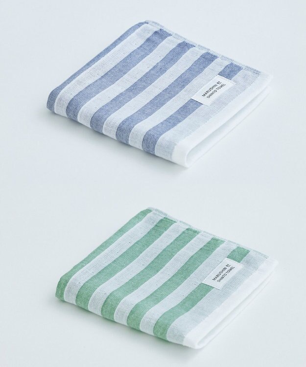 SHINTO TOWEL シマ ハンドタオル シングル シャドウ/フォレスト