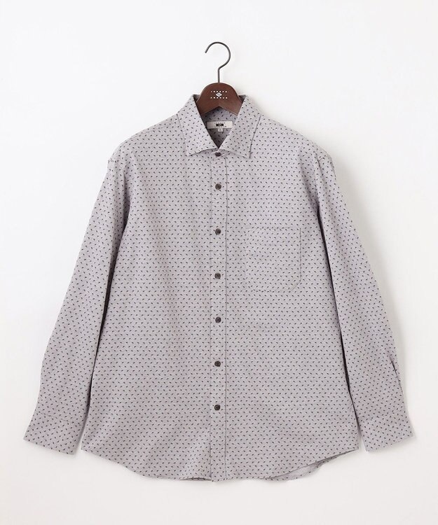 JOSEPH ABBOUD 【キングサイズ・綿100％・ストレッチ】コ ンフォートジャージープリントシャツ ワイン系5